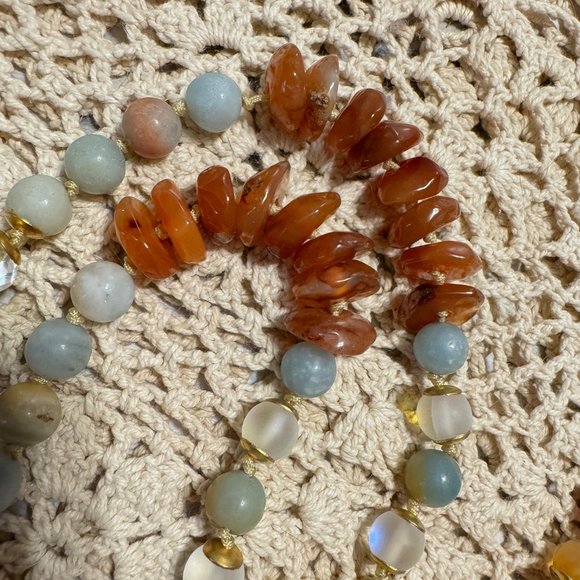 ๐คฉ๐HOST PICK!!๐๐คฉAGATE GOLDFISH Handmade Semi Precious 108 Bead Mala Necklโฆ - Picture 6 of 14